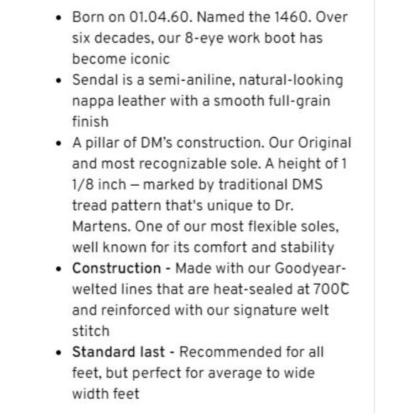 Dr. Martens 1460 Women's Twin Zip White Sendal Leather Combat Boots UK 8 NIB - Picture 14 of 15